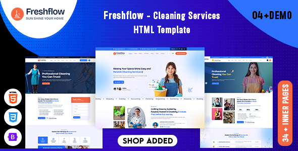 Freshflow - Cleaning Services HTML Template