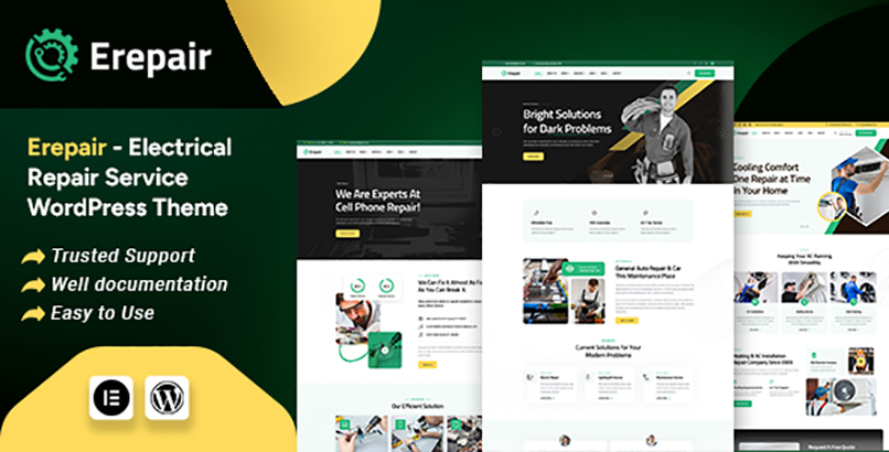 Erepair - Electrician Services & Electrical Repairs WordPress Theme