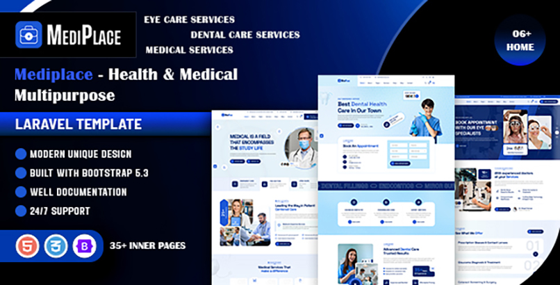 Mediplace - Health & Medical Multipurpose Laravel Template