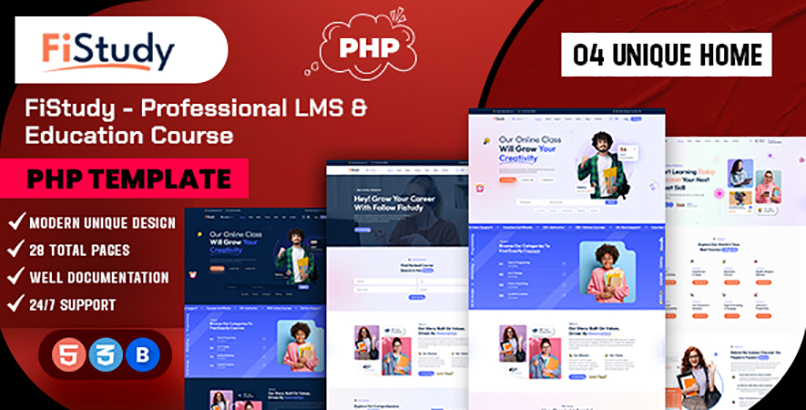 Fistudy - Professional LMS & Education Course PHP Template
