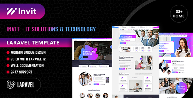 Invit - IT Solutions & Technology Laravel Template