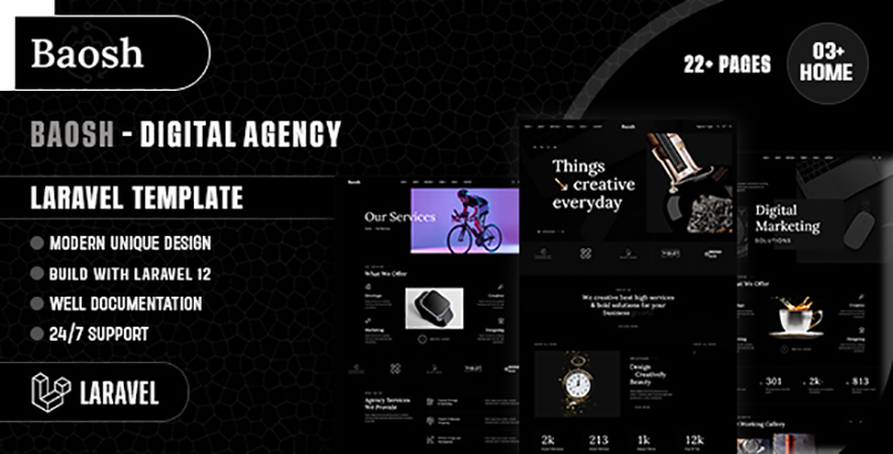 Baosh - Digital Agency Laravel Template