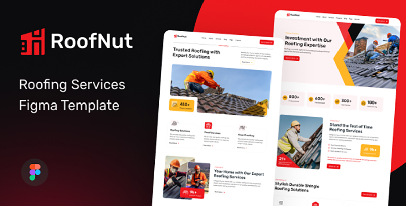 Roofnut - Roofing Services Figma Template